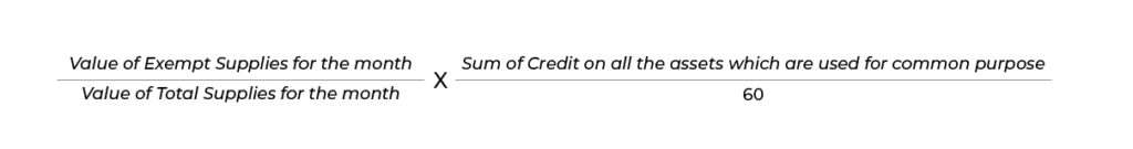 Common Credit Rules under GST