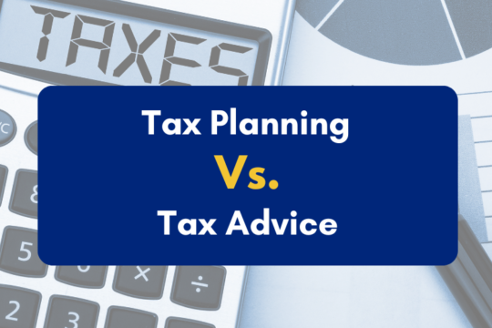 Tax planning vs tax advice