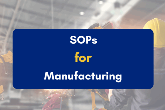 SOP for manufacturing company- PKC
