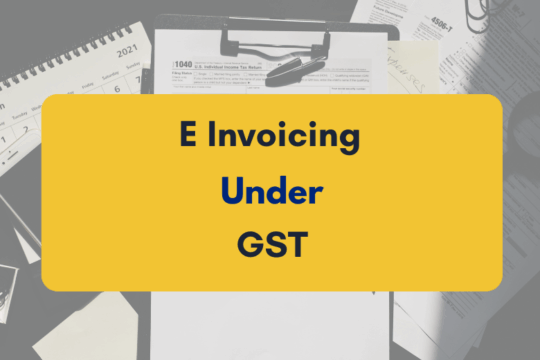 e invoicing under gst